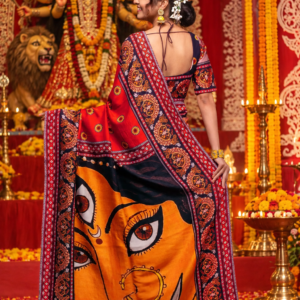 Premium Digital Print Silk Saree-AS-17